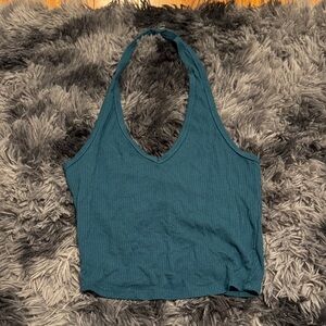 Tilly's Deep Teal Halter Crop Top